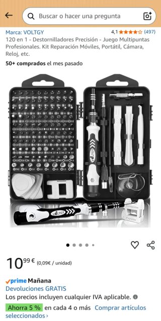 Kit 120 Destornilladores Precisión