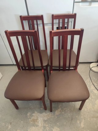 Juego de 4 sillas de comedor de madera