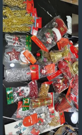 Lote +-80 adornos Navidad