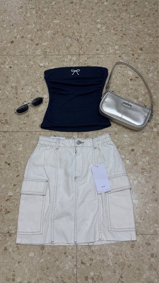 Minifalda vaquera blanca