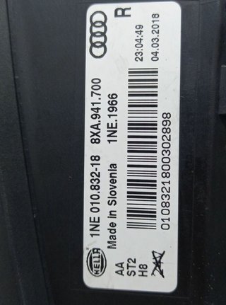 1131977 faro antiniebla derecho 8xa941700 audi a1