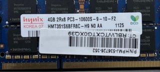 Memoria RAM 4GB DDR3 1333MHz SK hynix SO-DIMM