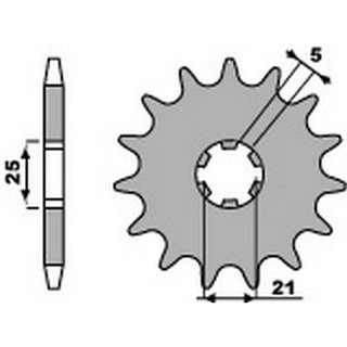 Piñon para cadena 520 F524