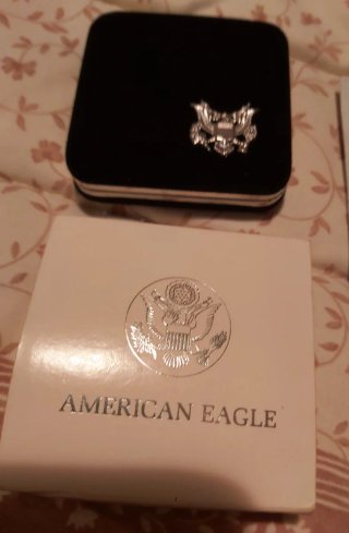 Moneda Onza Plata USA American Eagle 1996