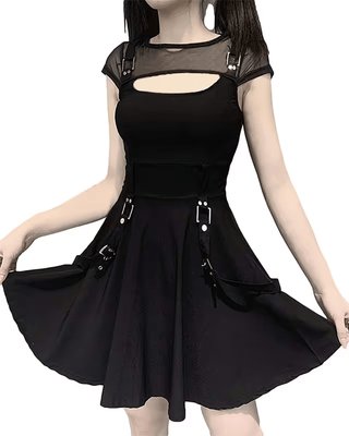 Vestido Gótico Steampunk Negro