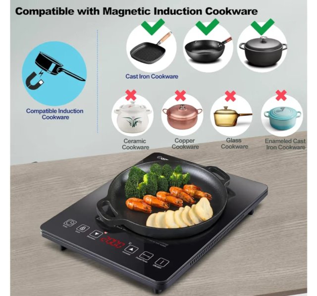 Placa Inducción Portátil AMZCHEF 2000W