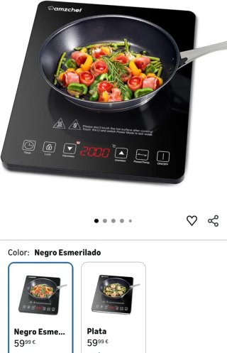 Placa Inducción Portátil AMZCHEF 2000W