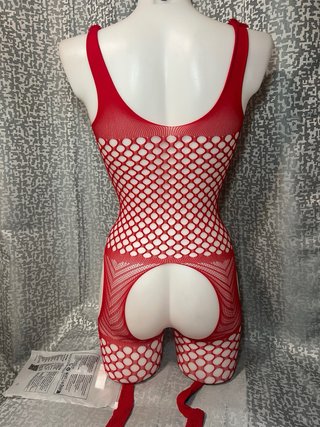 Lencería Body Red Fishnet Talla Única