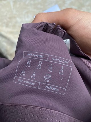 Sujetador deportivo Adidas púrpura