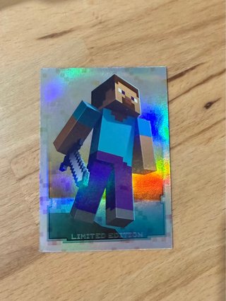 3 Cromos Minecraft Edición Limitada
