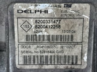 1109916 8200412258 centralita renault clio fase ii