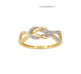 anillo oro 18k con piedra con circonita