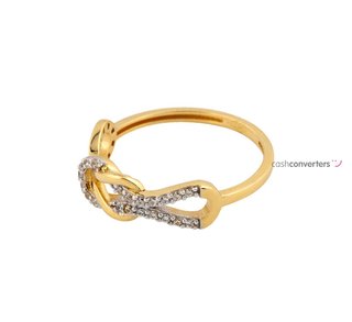 anillo oro 18k con piedra con circonita