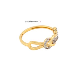 anillo oro 18k con piedra con circonita