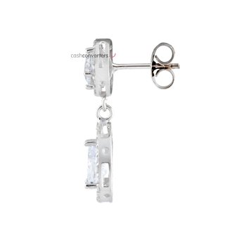 pendientes oro 18k con piedra con circonita