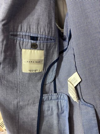 Chaqueta de traje Zara azul