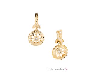 pendientes oro 18k con piedra con circonita