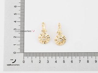 pendientes oro 18k con piedra con circonita