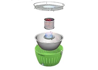 LotusGrill G-RO-34 Barbacoa Carbón Roja