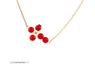collar oro 18k con piedra 22cm