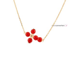 collar oro 18k con piedra 22cm