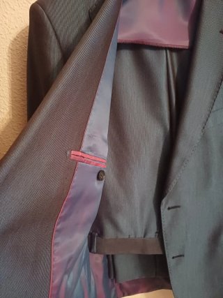 Traje VIBLOTTO Azul/Morado Elegante Nuevo