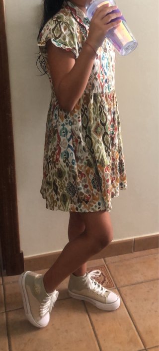 Vestido camisero niña estampado