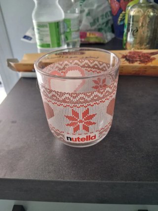 Bicchiere Nutella Cuore Rosso