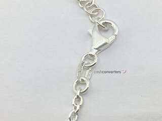 collar plata 925mm con piedra con perla 23cm