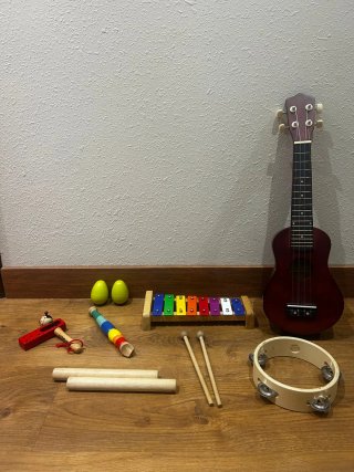 Lote instrumentos musicales infantiles