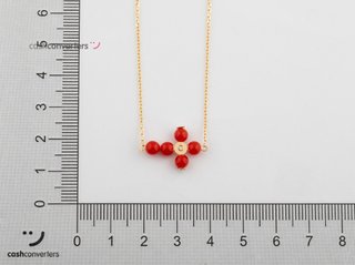 collar oro 18k con piedra 22cm