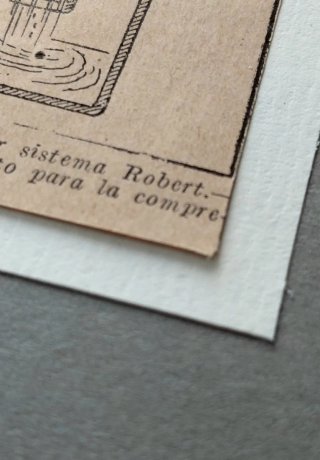 Llamina Grabado antiguo 1900-Fabricación de Acero