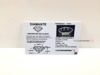 anillo plata 925mm con piedra con diamante de laboratorio