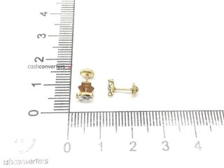 pendientes oro 18k con piedra con circonita
