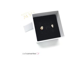 pendientes oro 18k con piedra con circonita