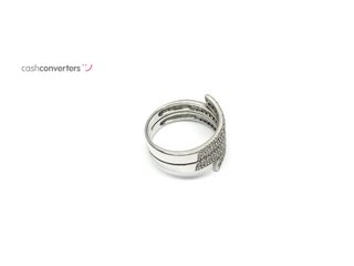 sortija oro 18k con piedra con diamante