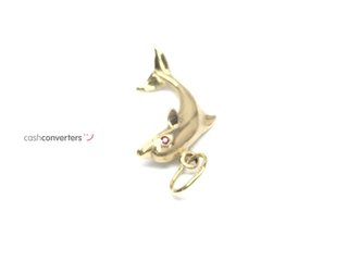colgante oro 18k con piedra con rubi