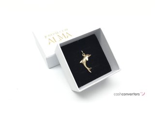 colgante oro 18k con piedra con rubi
