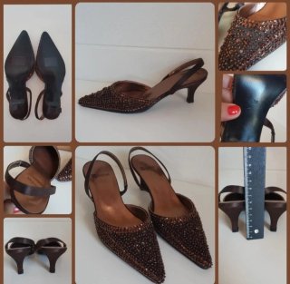 Scarpe Sebellan seta e paillettes