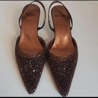 Scarpe Sebellan seta e paillettes