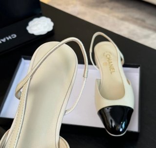 Bailarinas Slingback Beige y Negro