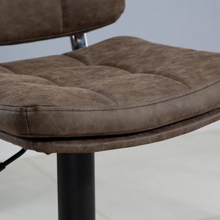 Set di 2 Sgabelli da Bar Moderni e Girevoli con Schienale e Poggiapiedi, Sgabelli da Cucina con Altezza Regolabile, Rivestiti in Pelle PU e Imbottitura, 41.5X45X85-107Cm