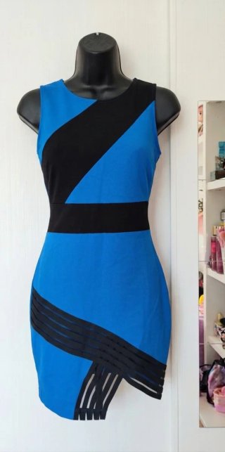 Vestido Guess Vintage Azul y Negro Talla M