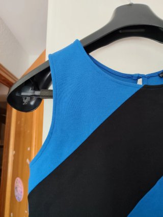 Vestido Guess Vintage Azul y Negro Talla M