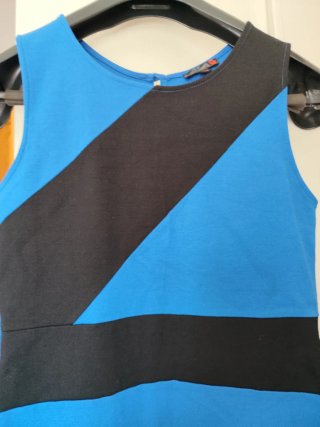 Vestido Guess Vintage Azul y Negro Talla M