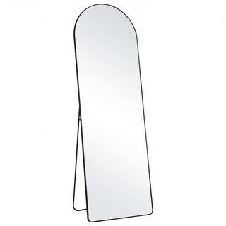 Specchio a Corpo Intero Curvato, 65" x 22", Grande Specchio a Terra, Specchio da Parete a Sospensione Montato a Terra con Supporto in Lega di Alluminio, Specchio per Camera da Letto