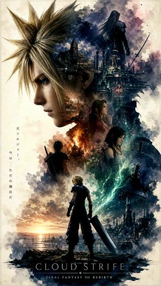 Poster Cloud Strife Final Fantasy VII Rebirth