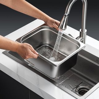 6 Paquete de Sartenes de Hotel, Sartén de Vapor Anti-Jam de 1/2 Tamaño, Sartén de Mesa de Acero Inoxidable de 0.8 mm para Restaurante, Sartén de Mesa Comercial de 6 Pulgadas de Profundidad, Sartén...
