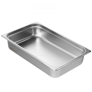 Hotel Pan, sartén de vapor de tamaño completo antiatasco, sartén de mesa de acero inoxidable de 0.8 mm para restaurantes, sartén de mesa comercial de 4 pulgadas de profundidad, sartén de almacenam...