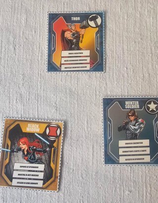 Carte Marvel Avengers (Okoye, Thor, Star-Lord, Bla
